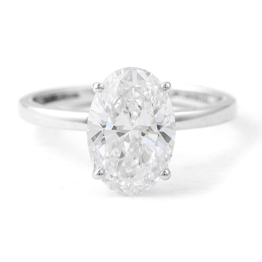 3.01 Carats Lab Grown Diamond 14K Gold Ring