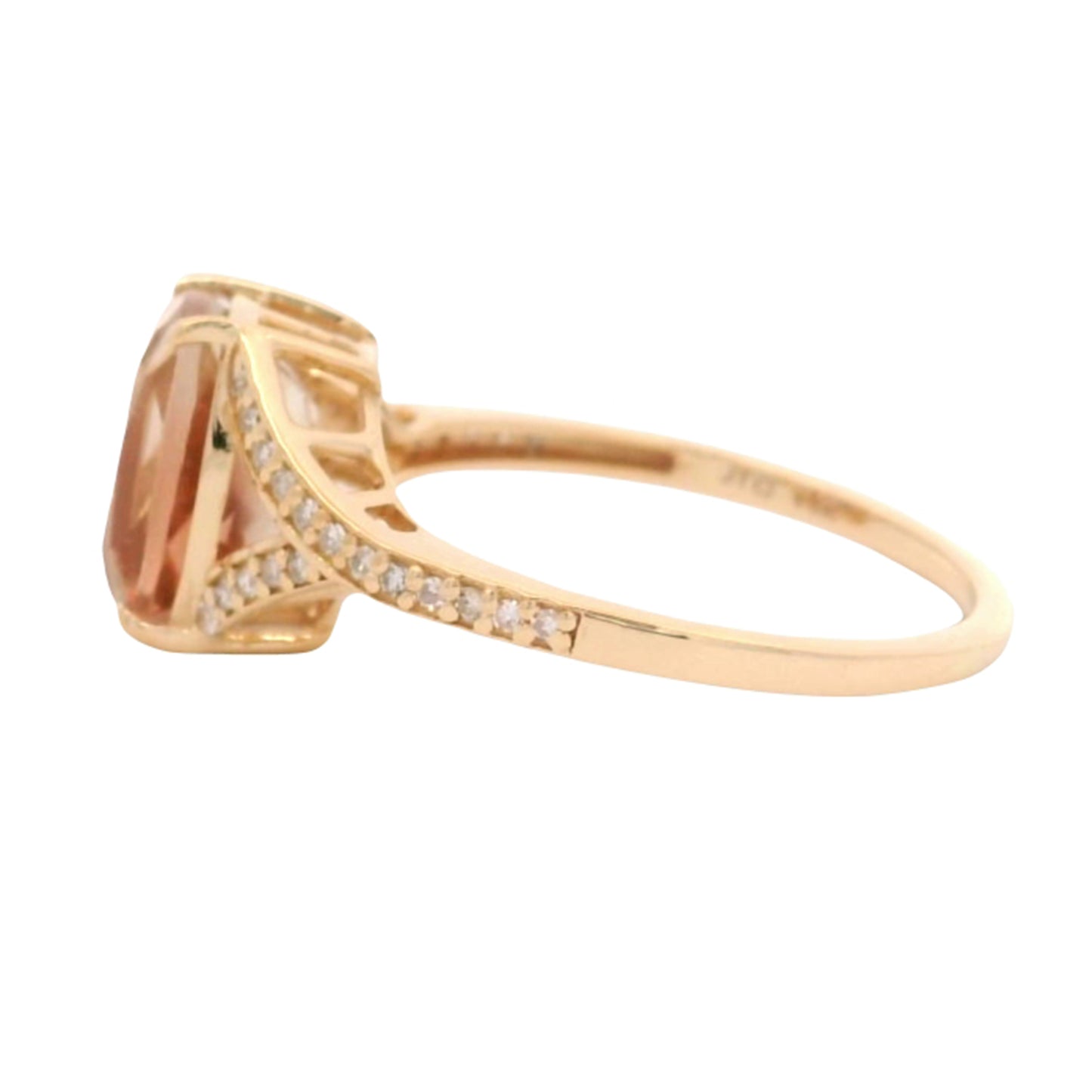 2.32 Ct Cushion Oregon Sunstone 14K Gold Ring