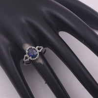 1.39 Ct Oval Mixed Cut Natural Sapphire 950 Platinum Ring