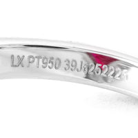 8.73 Ct Pear Ruby 950 Platinum Ring