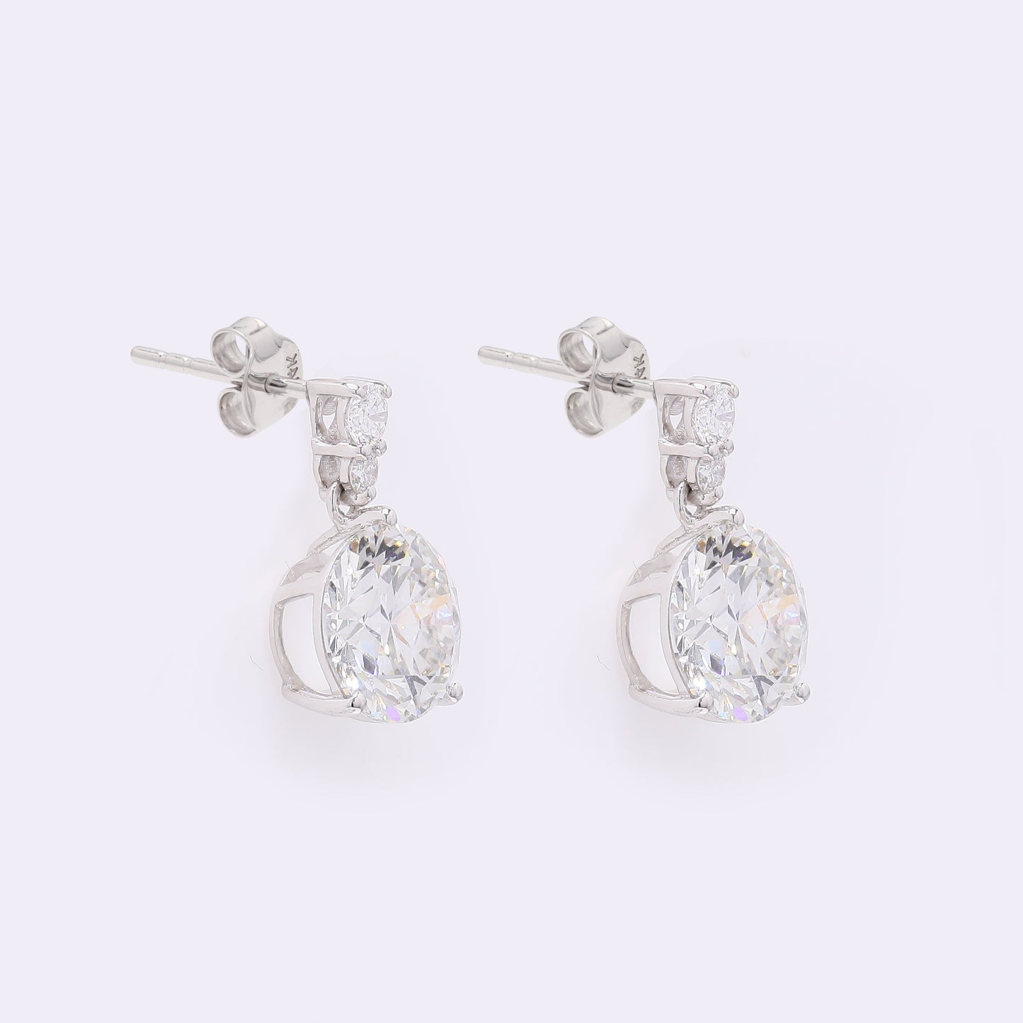 4.17 Carats Lab Grown Diamond 14K Gold Earrings