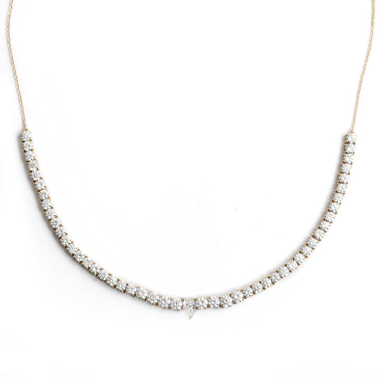 5.99 Carats Lab Grown Diamond 14K Gold Necklace