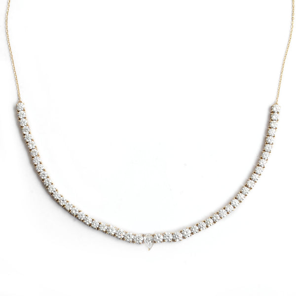 6.00 Carats Lab Grown Diamond 14K Gold Necklace
