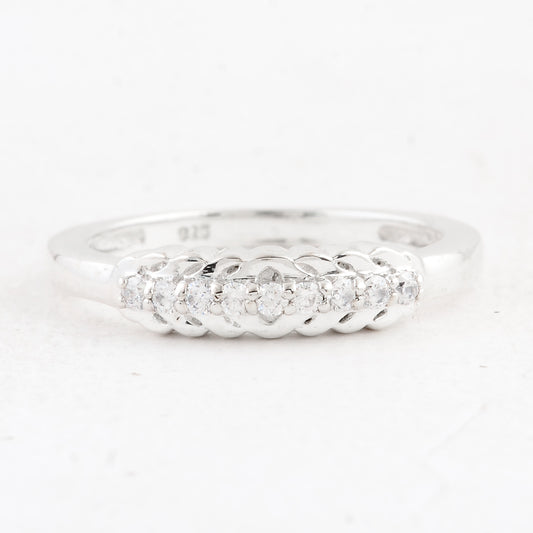 0.31 Ct Round Cubic Zirconia 925 Sterling Silver Ring