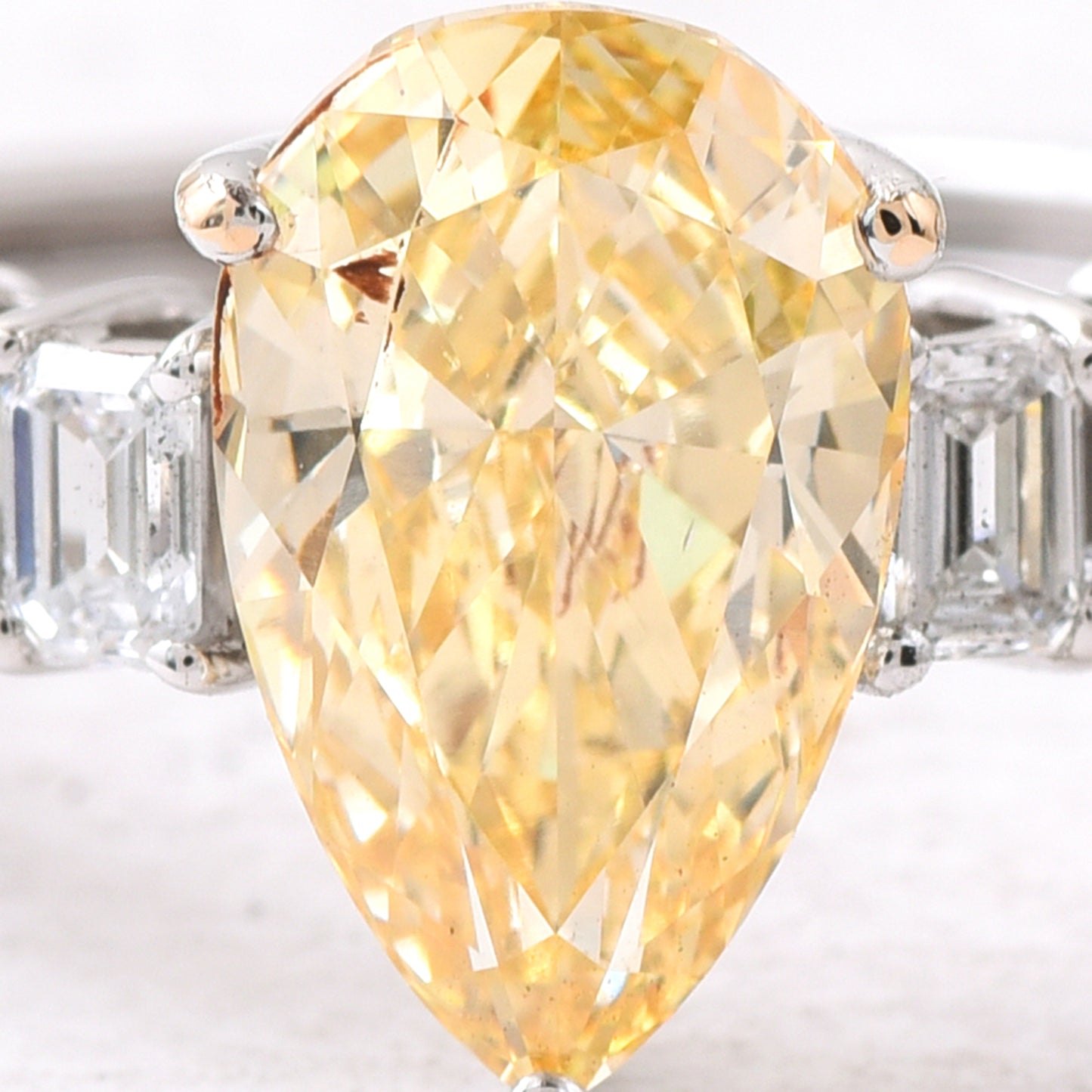2.67 Ct Pear Lab Grown Diamond 14K Gold Ring