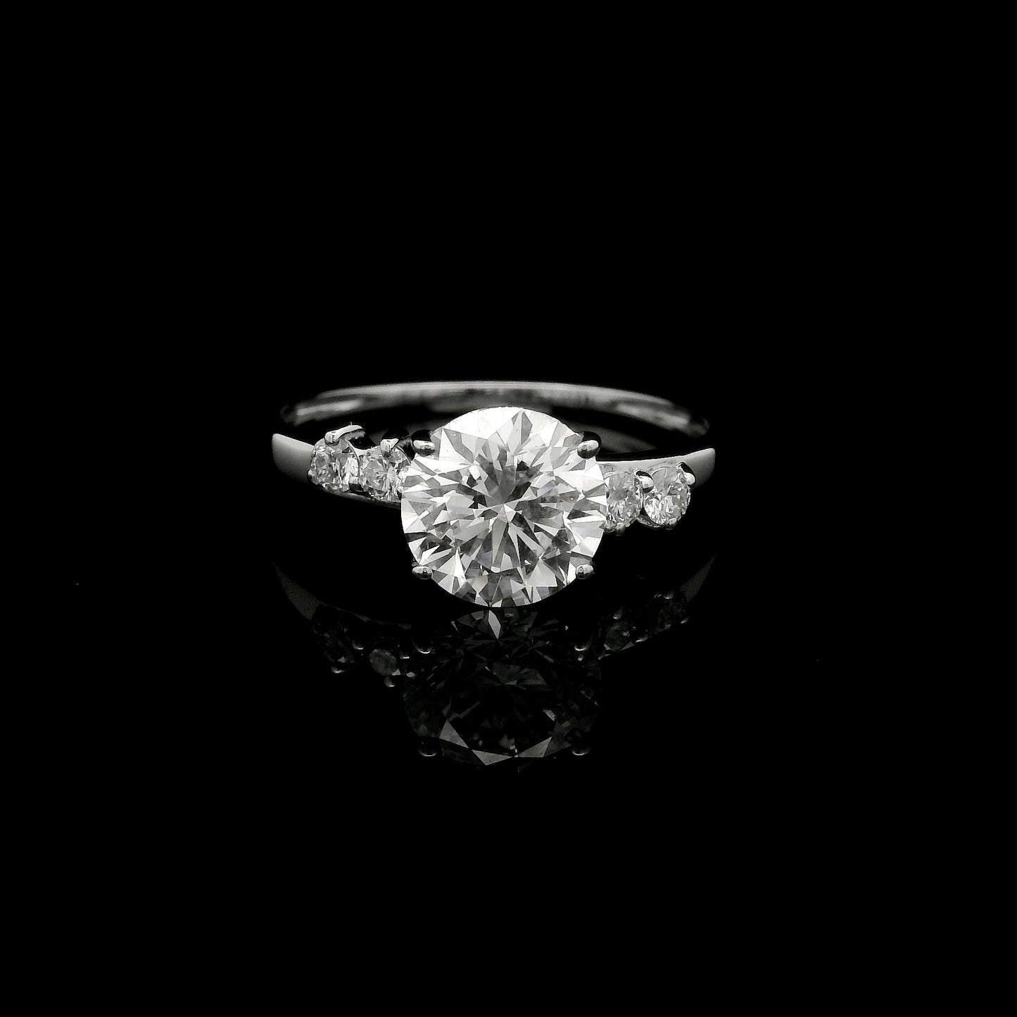 1.66 Ct Round Lab Grown Diamond 14K Gold Ring