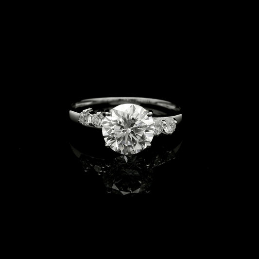 1.66 Ct Round Lab Grown Diamond 14K Gold Ring