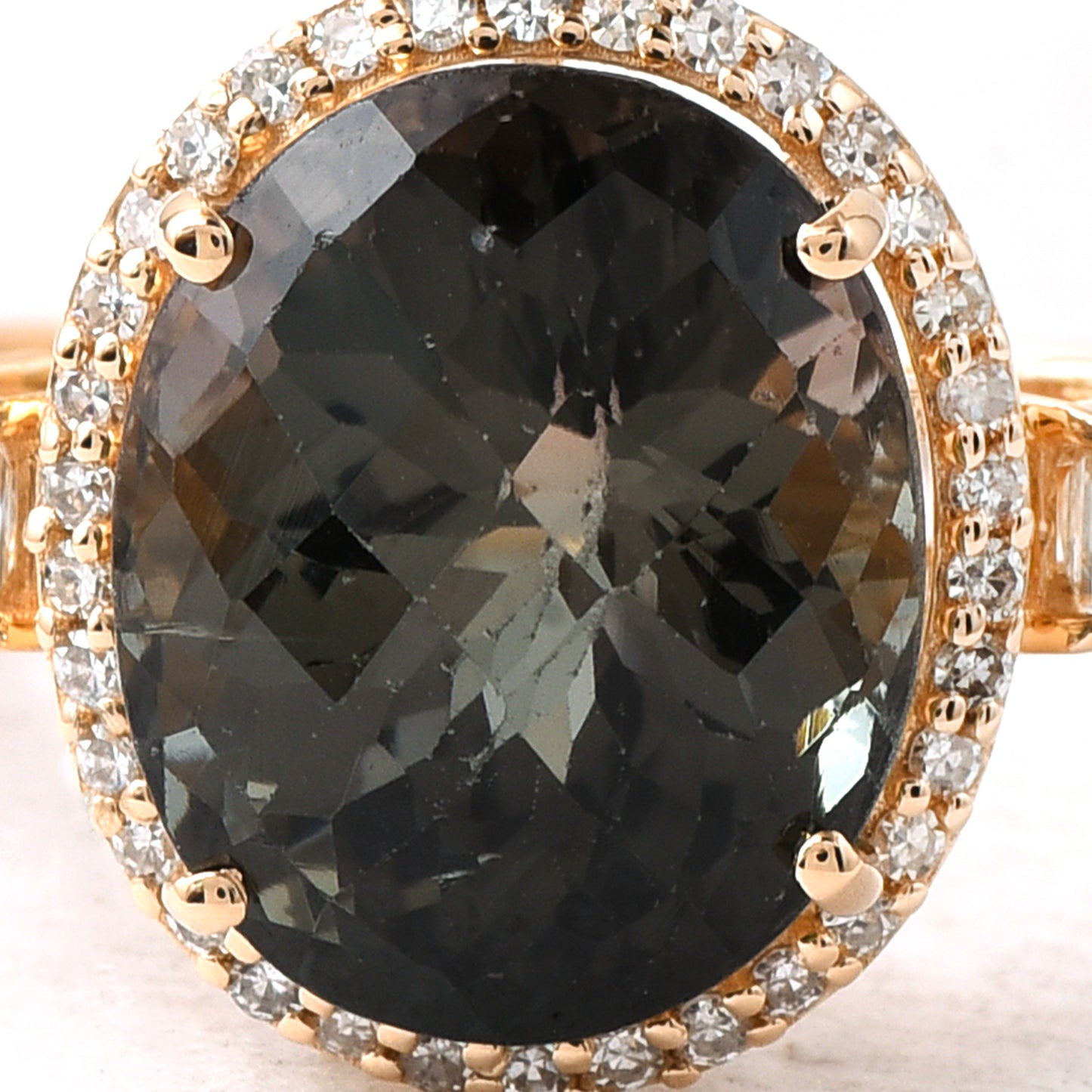 4.91 Ct Oval Tourmaline 14K Gold Ring