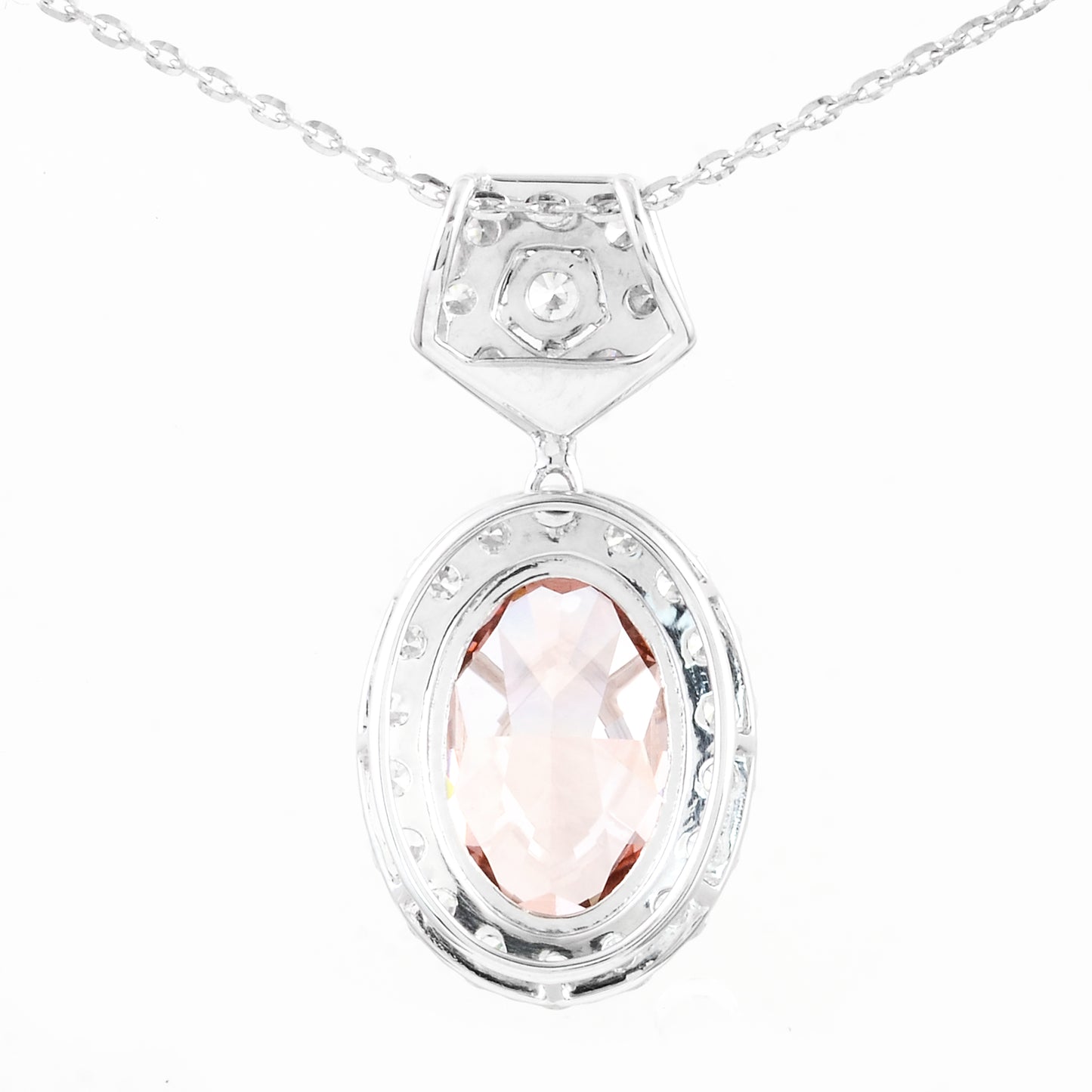 3.79 Carats Pink Lab Grown Diamond 14K Gold Pendant