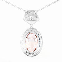 3.79 Carats Pink Lab Grown Diamond 14K Gold Pendant