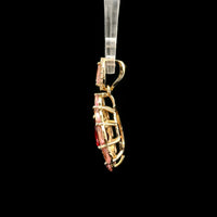 1.58 Ct Pear Rubellite 14K Gold Pendant