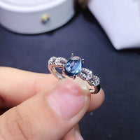 Blue Topaz 925 Sterling Silver Ring
