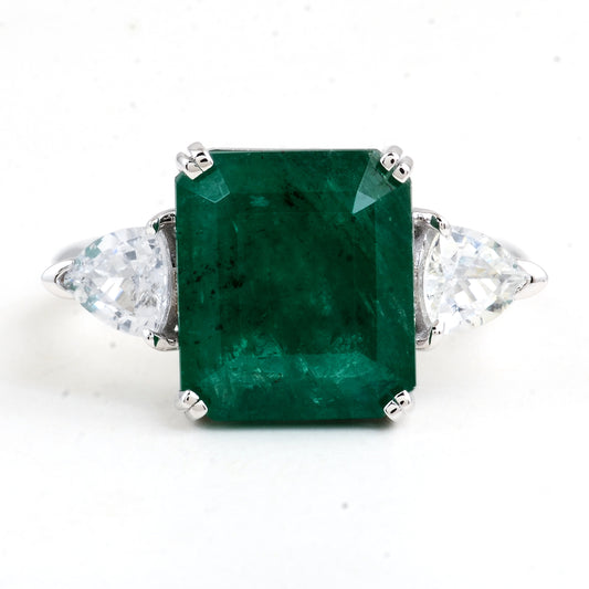 6.56 Carat Natural Beryl Emerald 14K Gold Ring