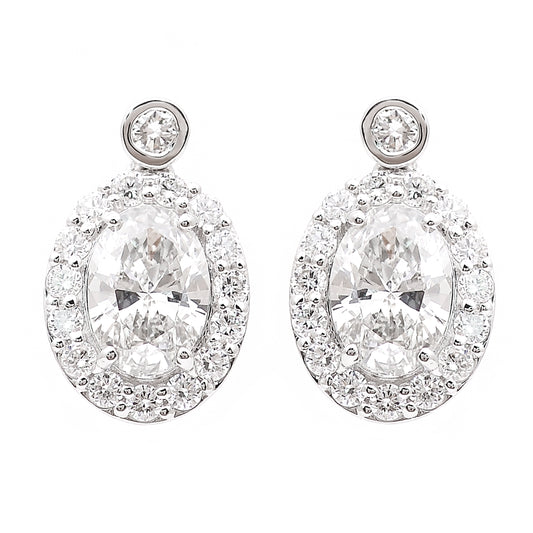 3.17 Carats Lab Grown Diamond 14K Gold Earrings