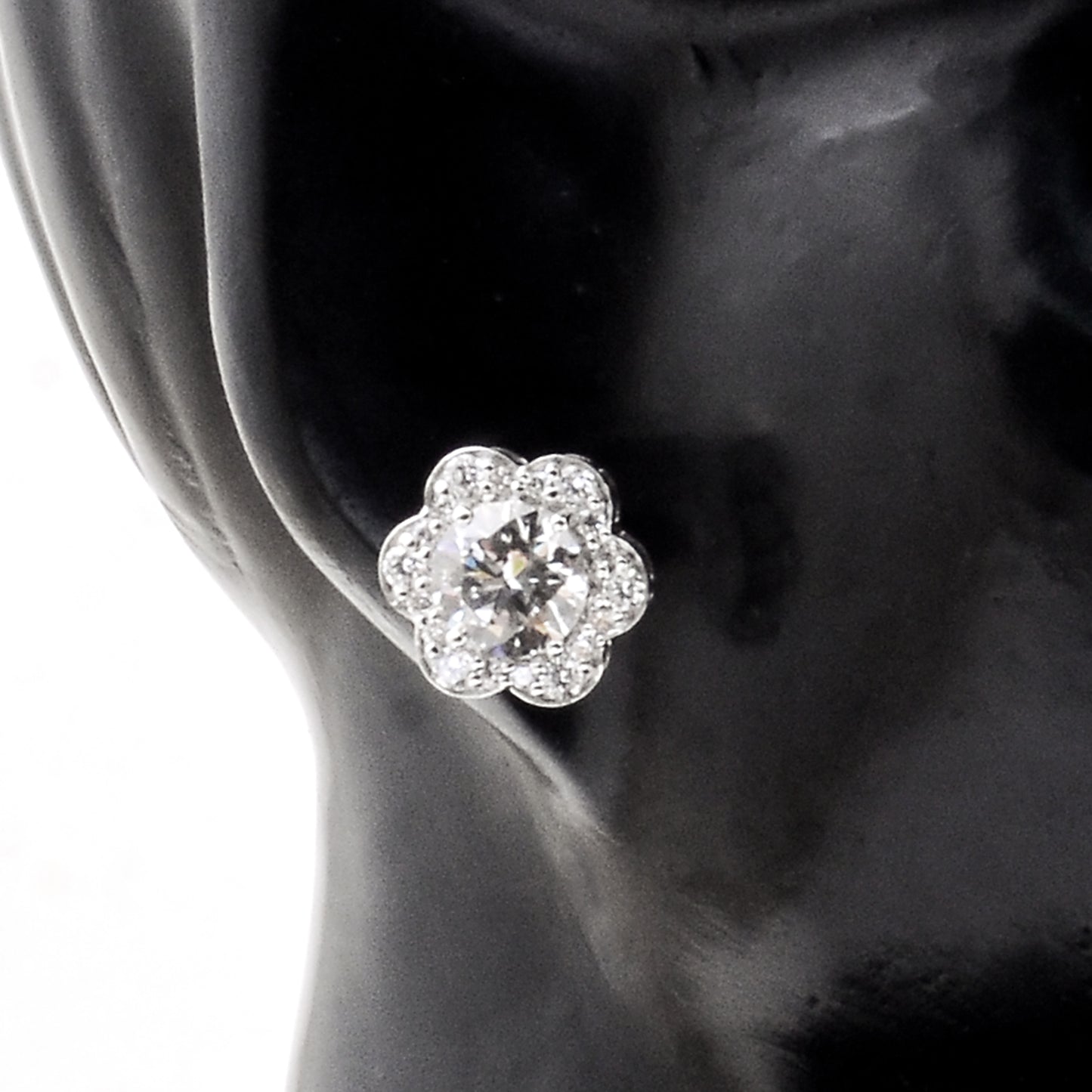 3.91 Carats Lab Grown Diamond 14K Gold Earrings