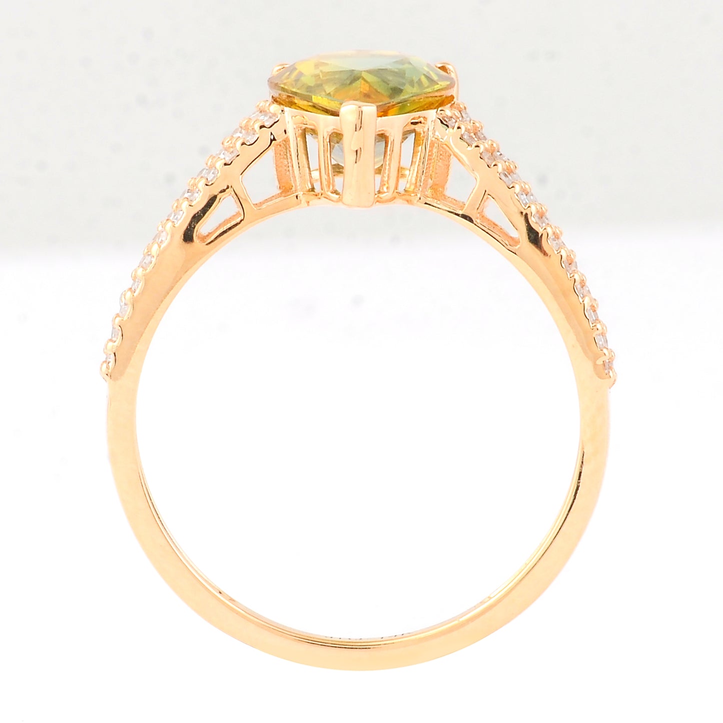 2.56 Ct Pear Mixed Cut Natural Tanzanite 14K Gold Ring