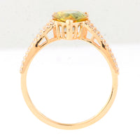 2.56 Ct Pear Mixed Cut Natural Tanzanite 14K Gold Ring