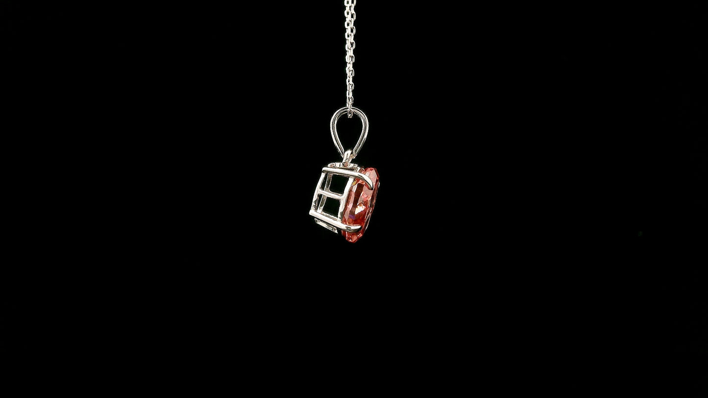 1.99 Carats Pink Lab Grown Diamond 14K Gold Pendant