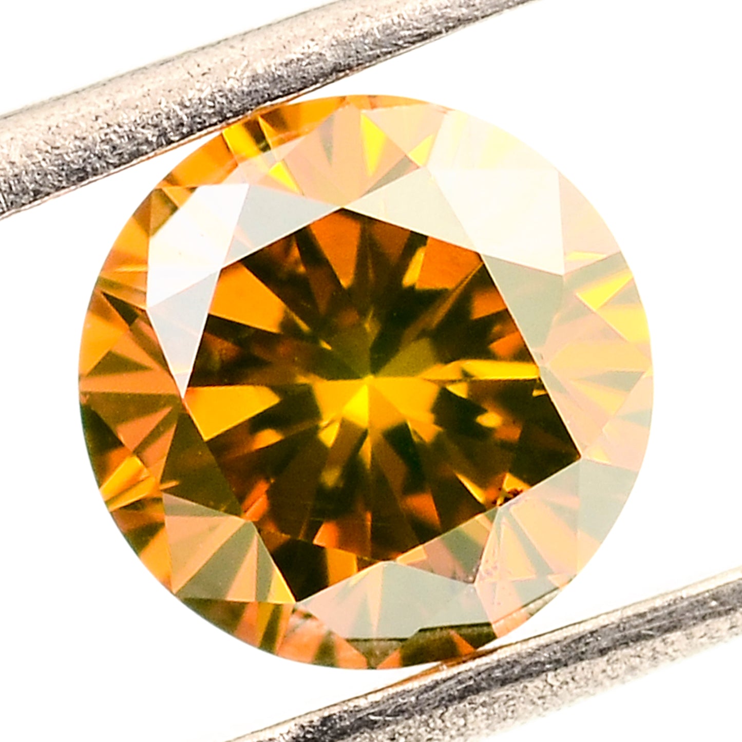 0.42 Red Diamond Round Loose Gemstone