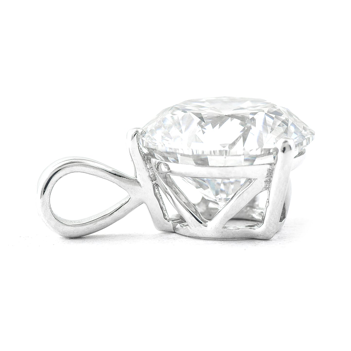 3.08 Carats Lab Grown Diamond 14K Gold Pendant