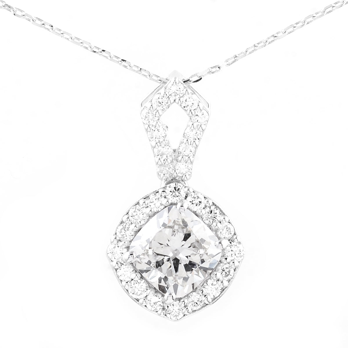 1.52 Carats Lab Grown Diamond 14K Gold Pendant
