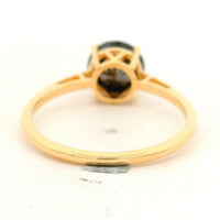 1.95 Ct Round Black Diamond 14K Gold Ring