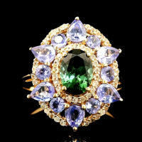 2.30 Ct Oval Tourmaline 14K Gold Ring