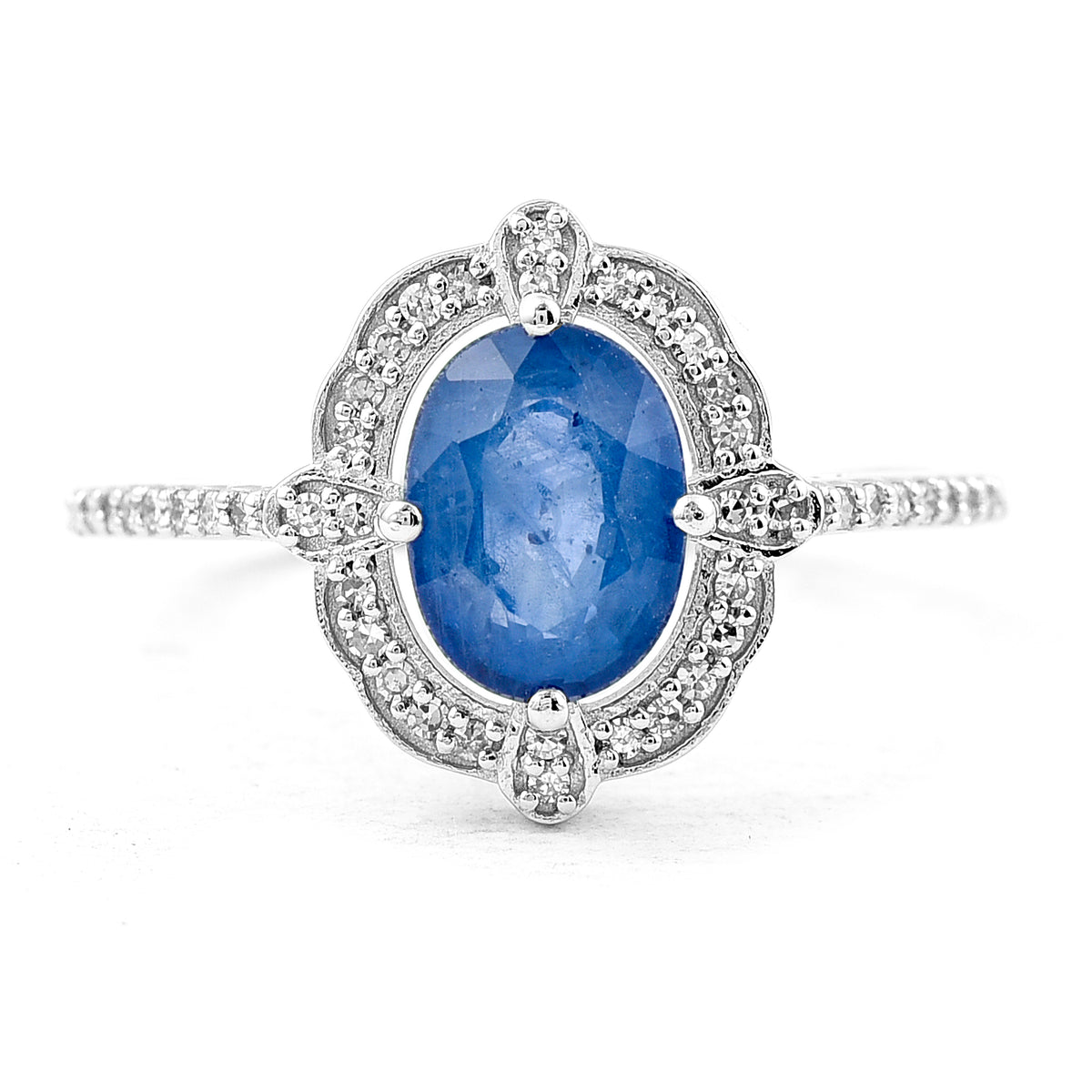 1.75 Ct Oval Mixed Cut Natural Sapphire 950 Platinum Ring
