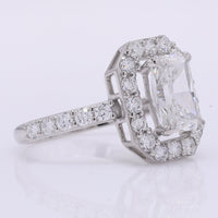 2.70 Carats Lab Grown Diamond 950 Platinum Ring