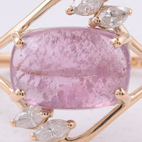 3.18 Ct Cushion Cabochon Cut Natural Spinel 14K Gold Ring