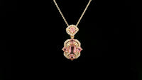 1.46 Ct Octagon Tourmaline 14K Gold Pendant
