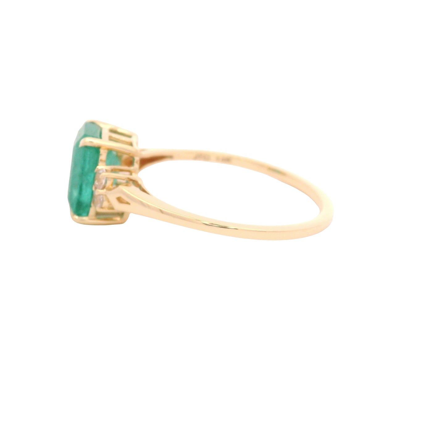 1.68 Ct Octagon Emerald 14K Gold Ring