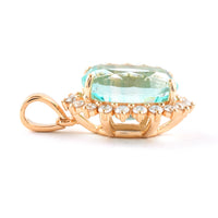 4.82 Ct Oval Emerald 18K Gold Pendant