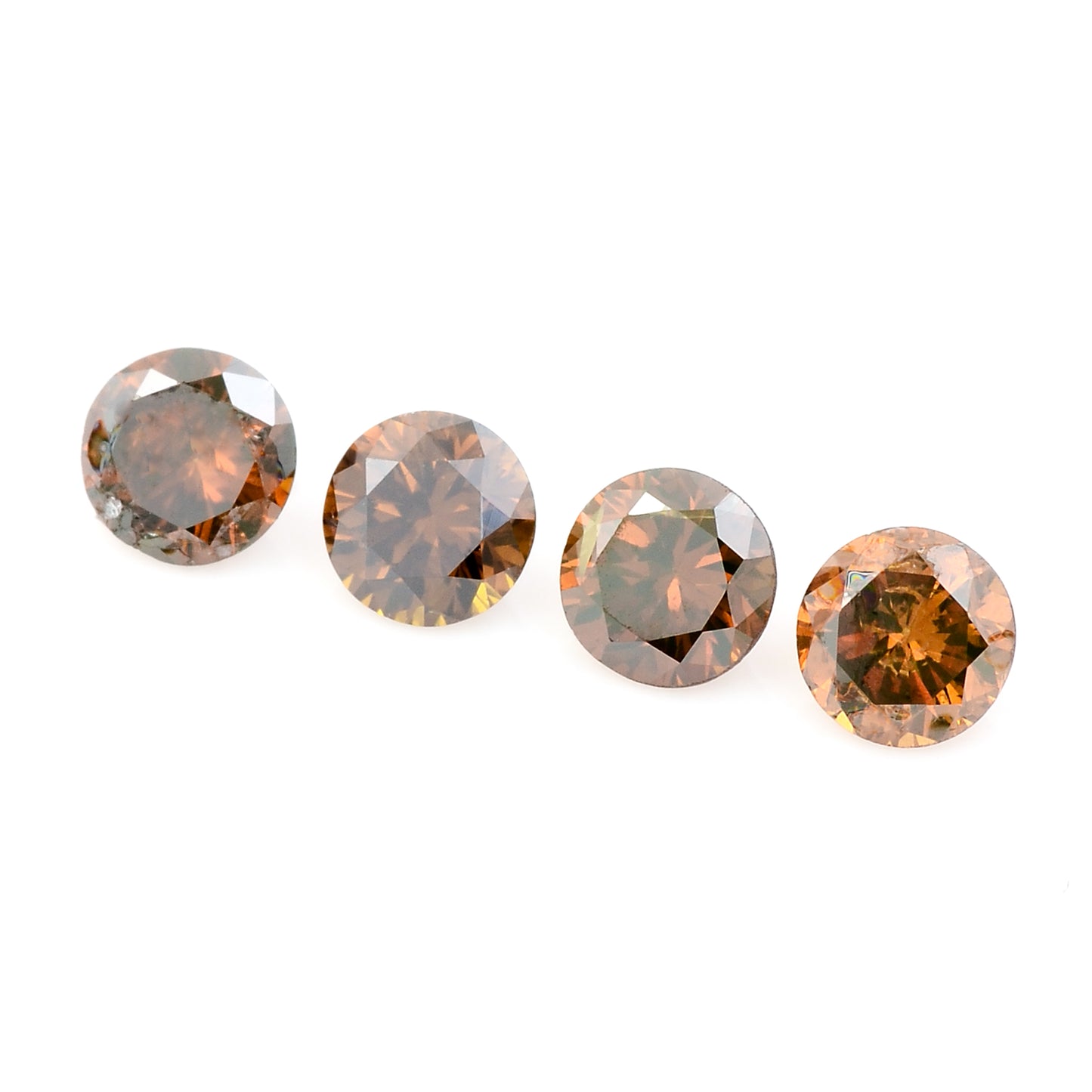 0.51 Red Diamond Round Loose Gemstone