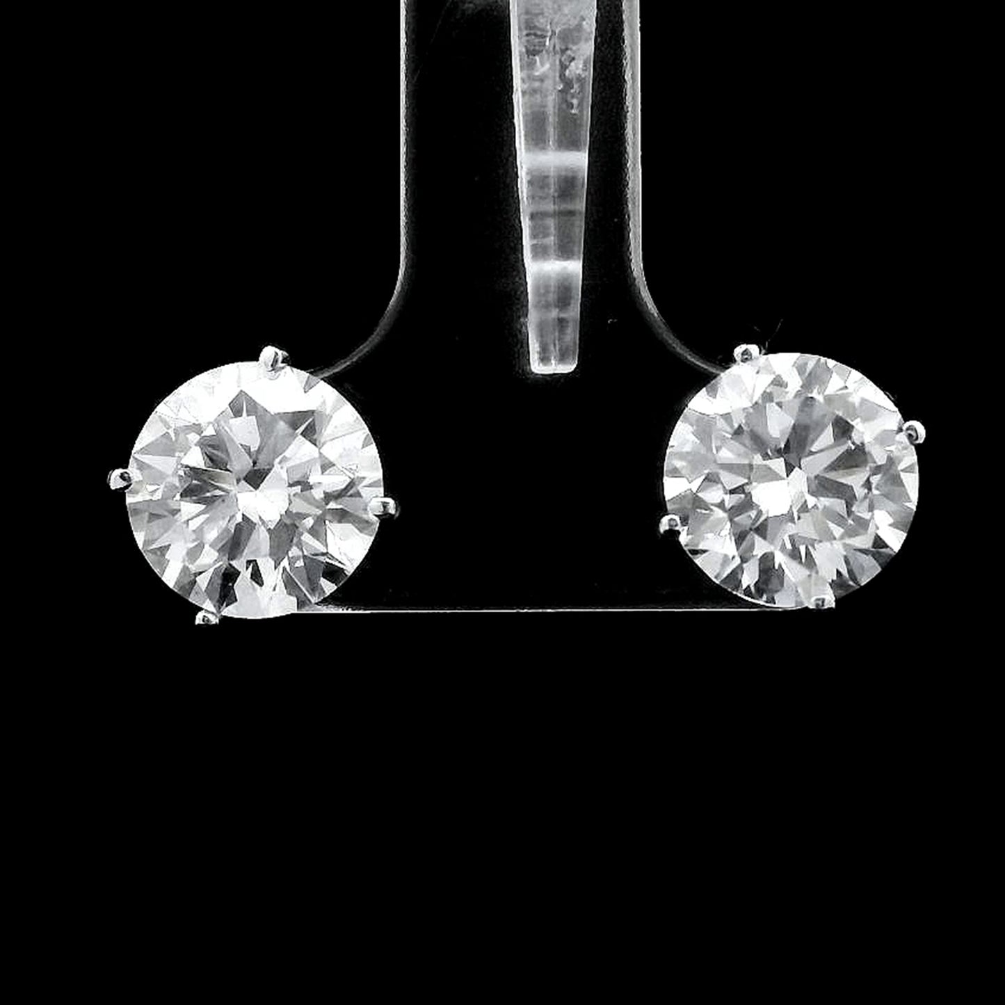 4.04 Carats Lab Grown Diamond 14K Gold Earrings