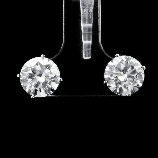 4.04 Carats Lab Grown Diamond 14K Gold Earrings