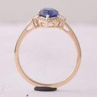 1.42 Ct Pear Sapphire 9K Gold Ring