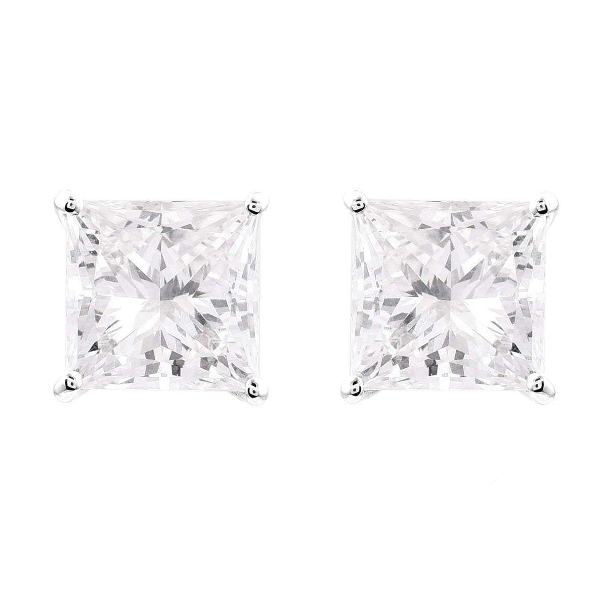 3.78 Carats Lab Grown Diamond 14K Gold Earrings