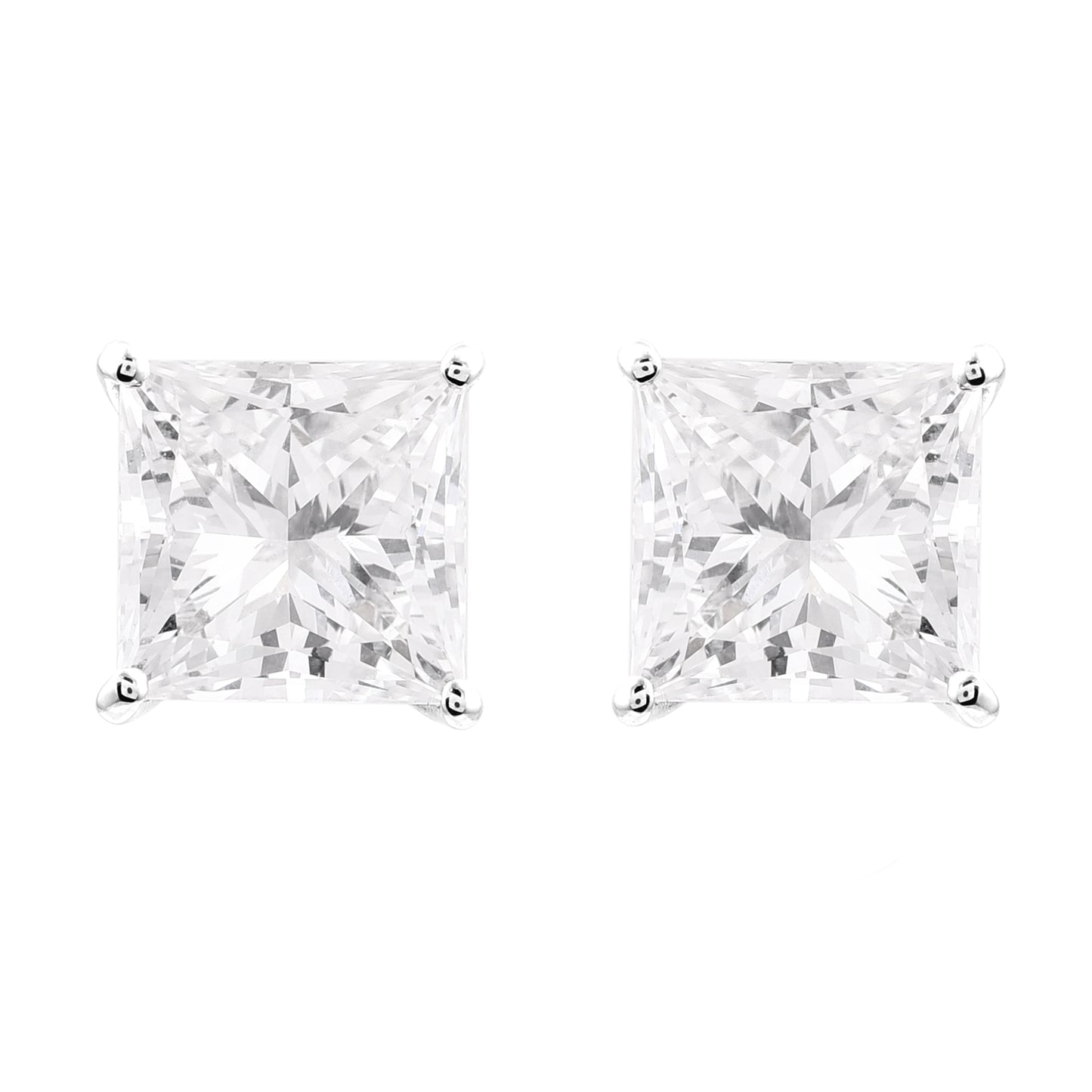 3.78 Carats Lab Grown Diamond 14K Gold Earrings