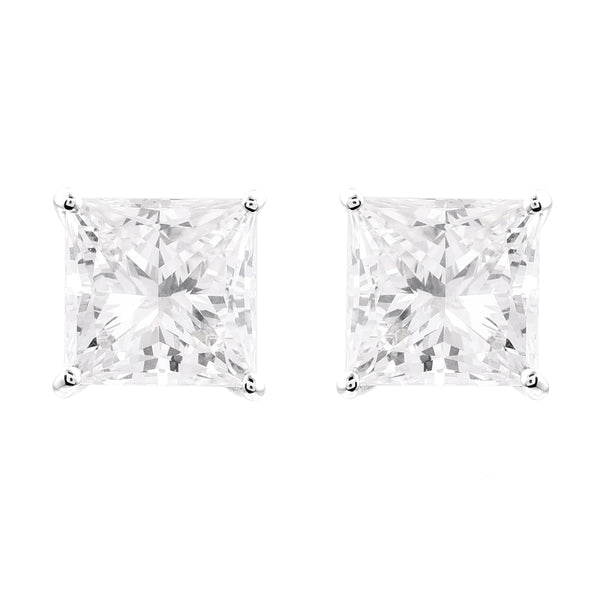 3.78 Carats Lab Grown Diamond 14K Gold Earrings