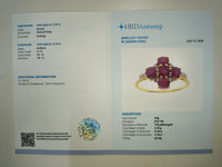 2.34 Ct Round Natural Ruby 14K Gold Ring