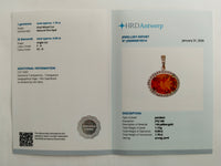 1.85 Ct Oval Mixed Cut Natural Fire Opal 14K Gold Pendant