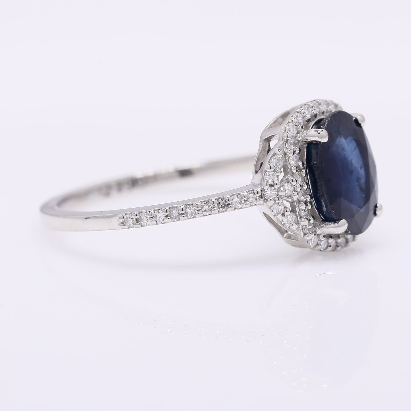 1.87 Ct Oval Mixed Cut Natural Sapphire 950 Platinum Ring