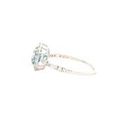 1.81 Carats Blue Lab Grown Diamond 14K Gold Ring