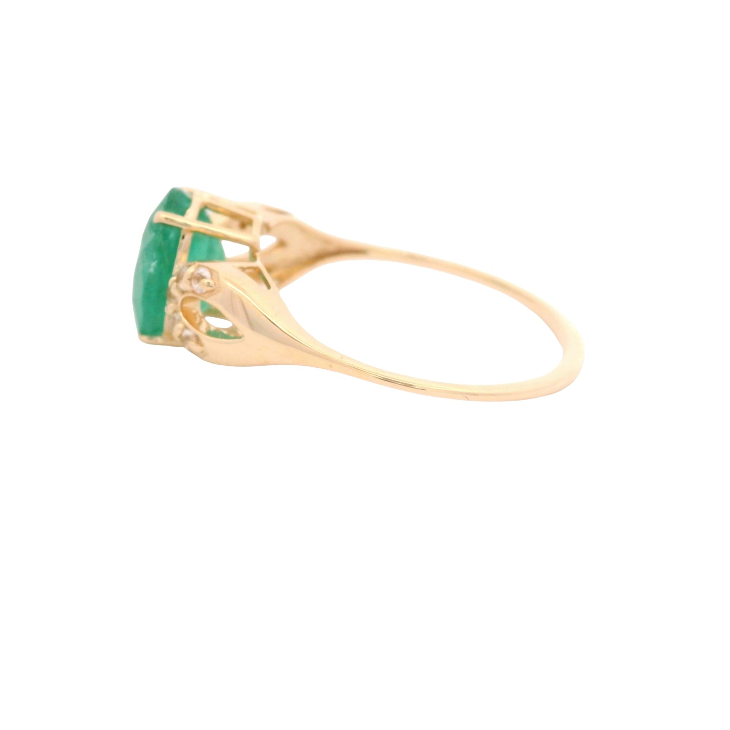 1.94 Ct Oval Emerald 14K Gold Ring