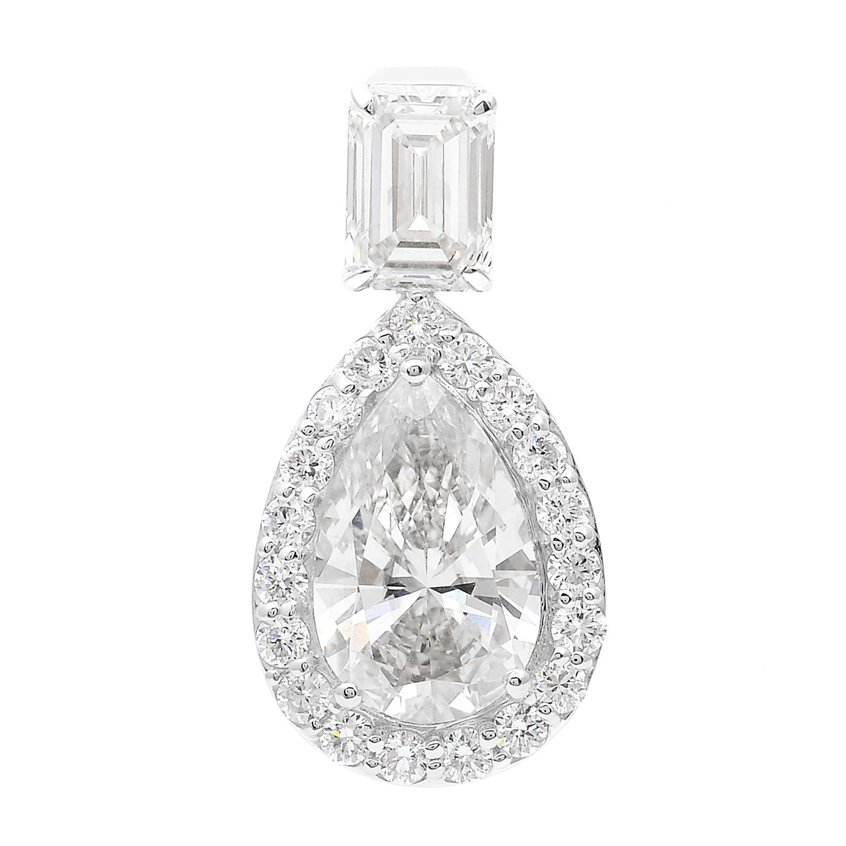 3.49 Carats Lab Grown Diamond 14K Gold Pendant