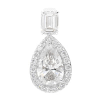 3.49 Carats Lab Grown Diamond 14K Gold Pendant