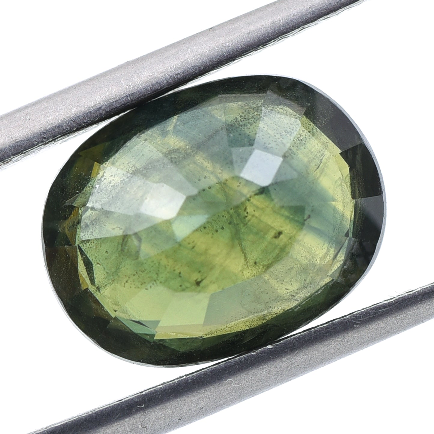 6.27 Natural Corundum Green Sapphire Oval Mixed Cut Gemstone