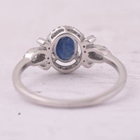 1.43 Ct Oval Mixed Cut Natural Sapphire 950 Platinum Ring