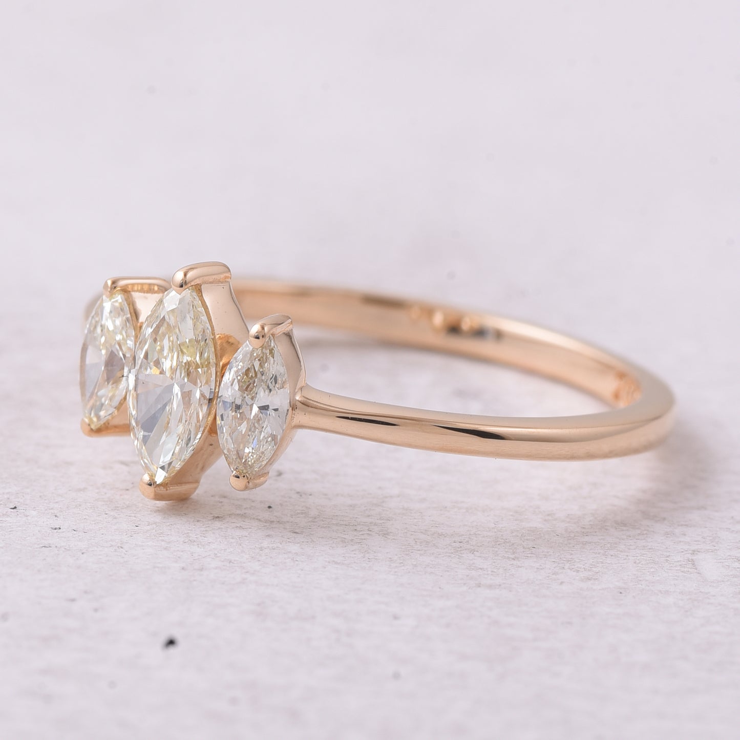 0.54 Ct Marquise Diamond 14K Gold Ring